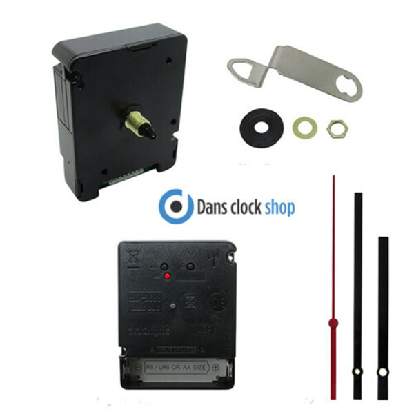 poeder verkopen temperatuur Radio Controlled Non Ticking Quartz Clock Movement Mechanism UK MSF Black  Hands