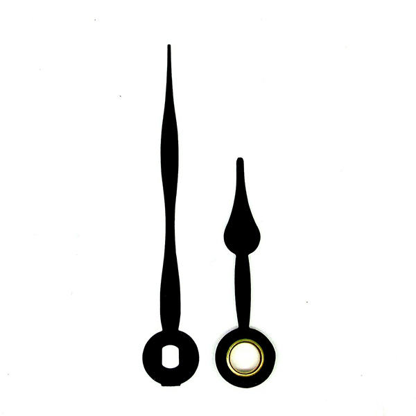 New Replacement Quartz UTS Hermle Kienzle Junghans Euroshaft Metal Clock Hands - 52mm Black