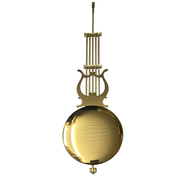New Traditional Clock Pendulum Rod & Bob 370mm Imitation Gold Rod & 65mm Bob 