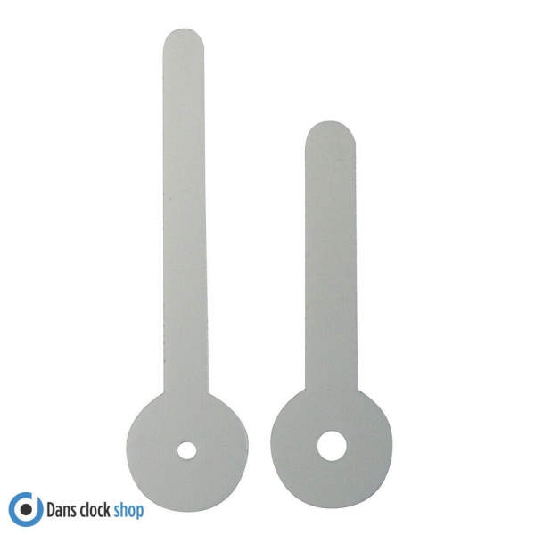 New Replacement Quartz 12888 Youngtown Clock Hands For 5.0mm & 3.1mm Hand Holes - 80mm (B) White Plastic