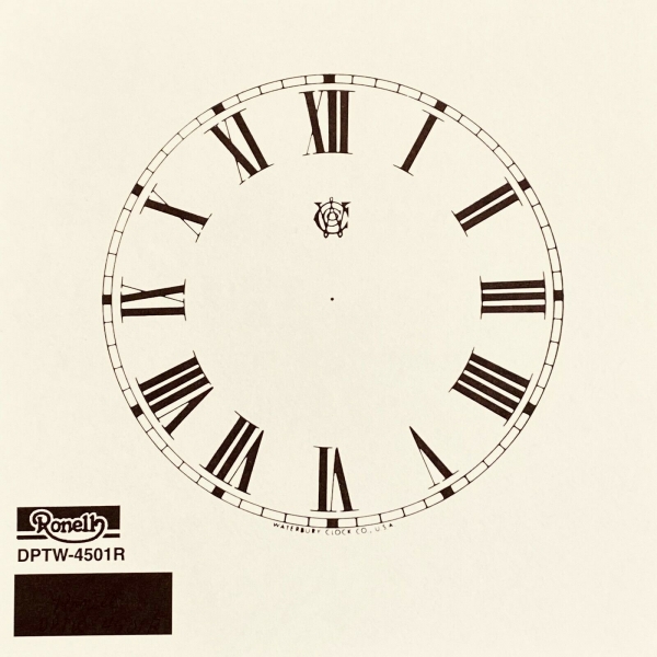 Roman Clock Dial Face -  Strong Card Paper - 103mm (B) Ivory