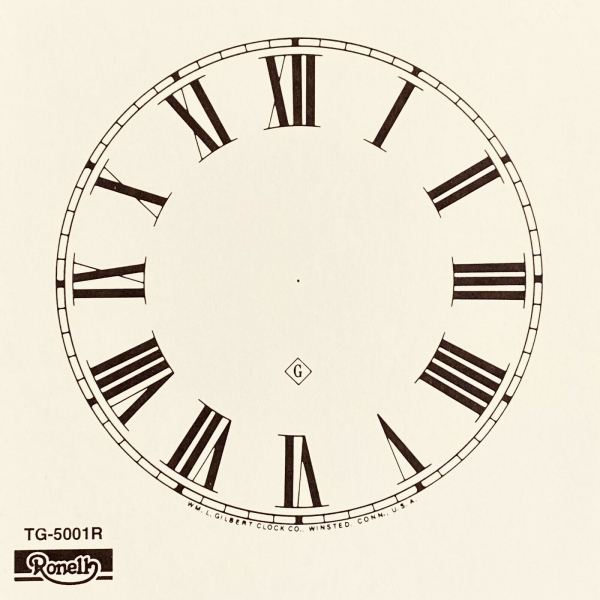 Roman Clock Dial Face -  Strong Card Paper - 270mm Ivory