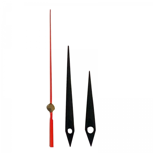 New Replacement Quartz 12888 Youngtown Clock Hands For 5.0mm & 3.1mm Hand Holes - 70mm Black Metal
