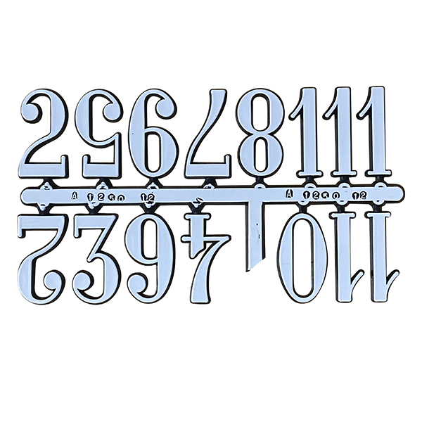 Self Adhesive White Arabic Numbers - 30mm High