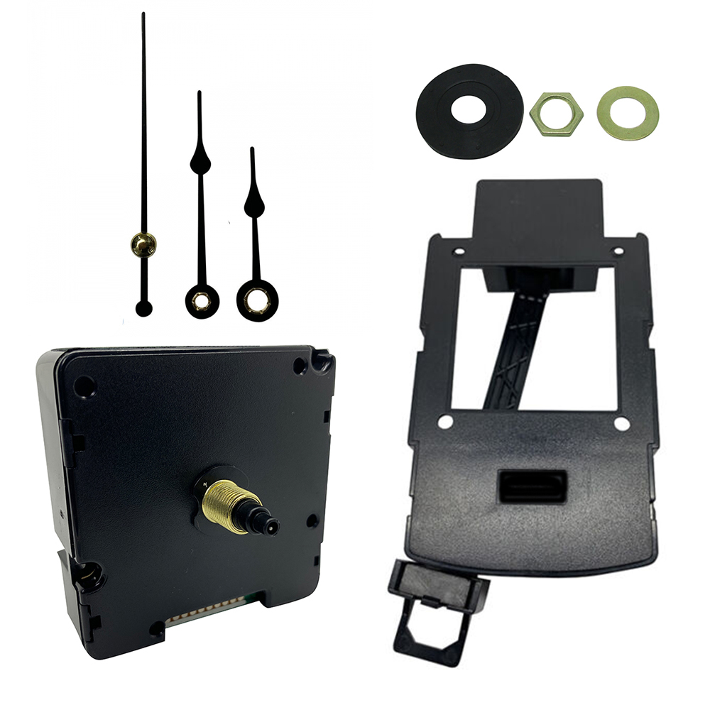 Sheng Bang HD-1668 New Radio Controlled Ticking Quartz Clock Movement Mechanism With Pendulum Drive Unit UK MSF 49mm Black Metal Hands