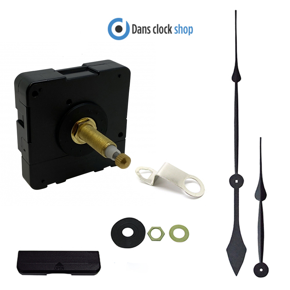 New Quartz High Torque Non Ticking Clock Movement Mechanism 30mm Shaft