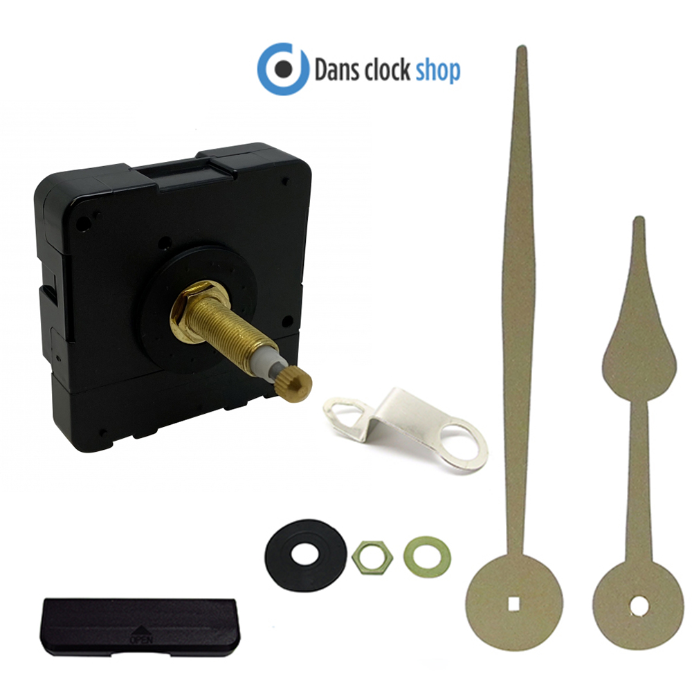 New Quartz High Torque Non Ticking Clock Movement Mechanism 30mm Shaft