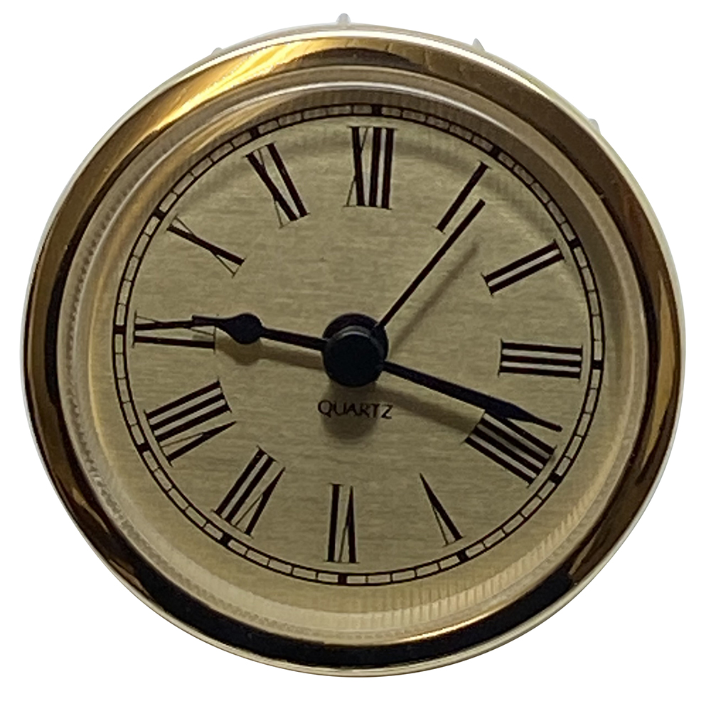 60mm New DM-9009 Shontek Quartz Replacement Round Gold Bezel Clock Insert - Suitable for a clock hole 57-59mm