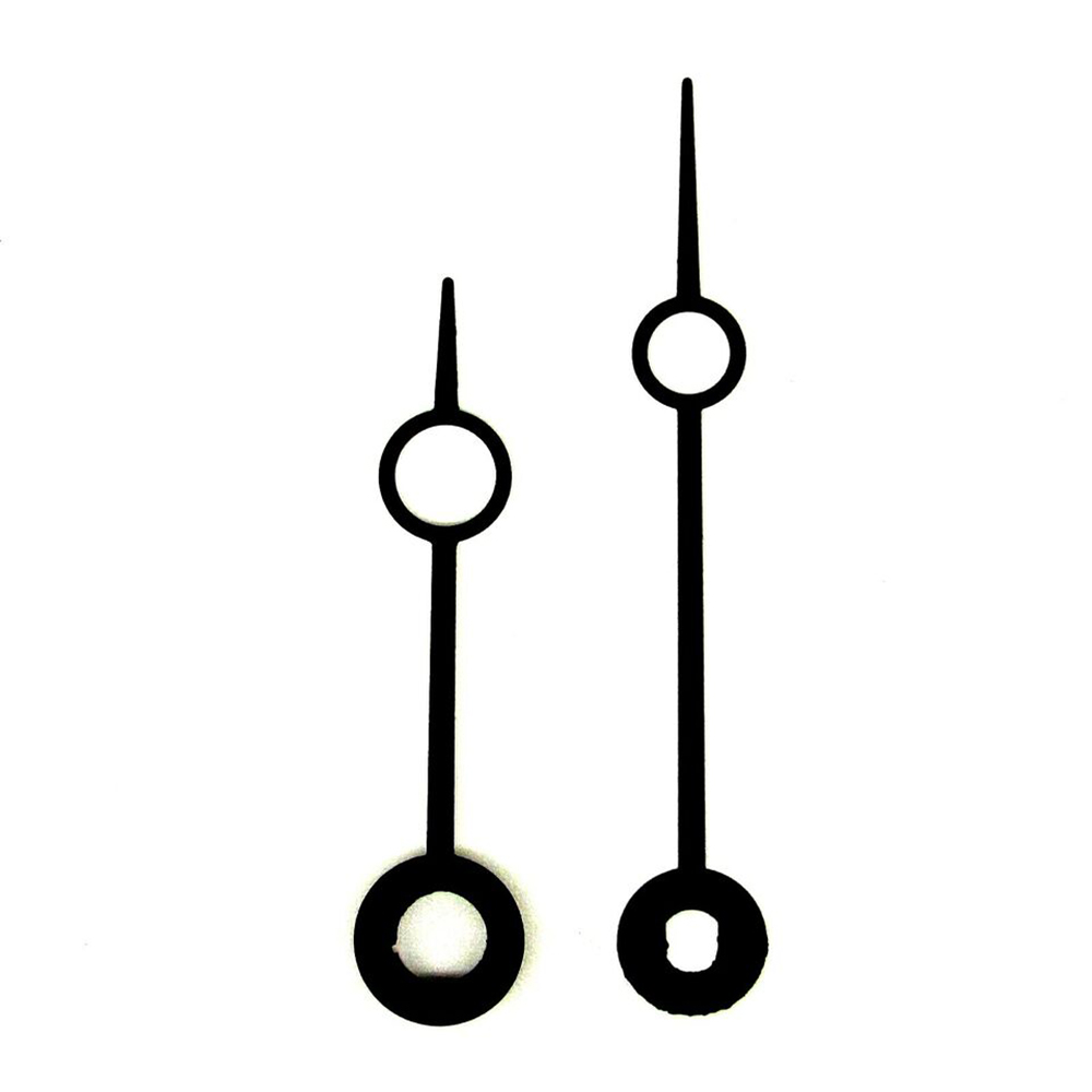 New Replacement Quartz UTS Hermle Kienzle Junghans Euroshaft Metal Clock Hands - 62mm Black