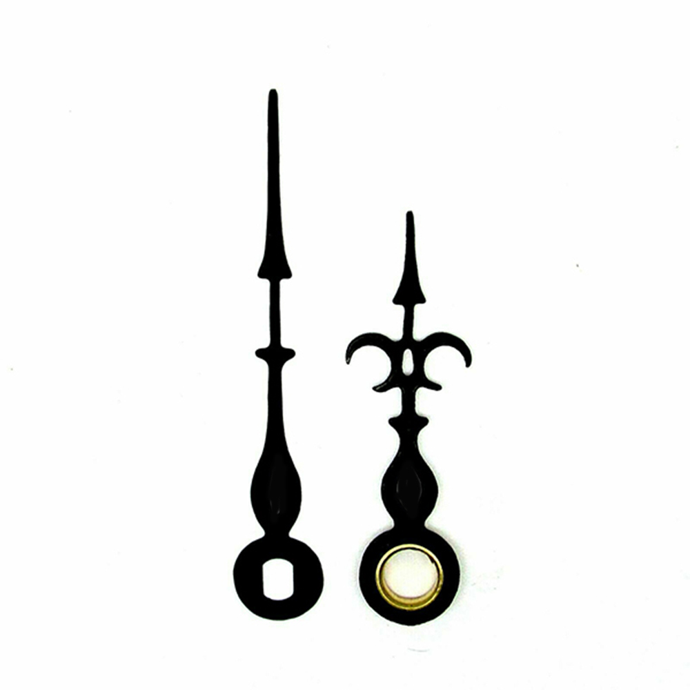 New Replacement Quartz UTS Hermle Kienzle Junghans Euroshaft Metal Clock Hands - 40mm Black