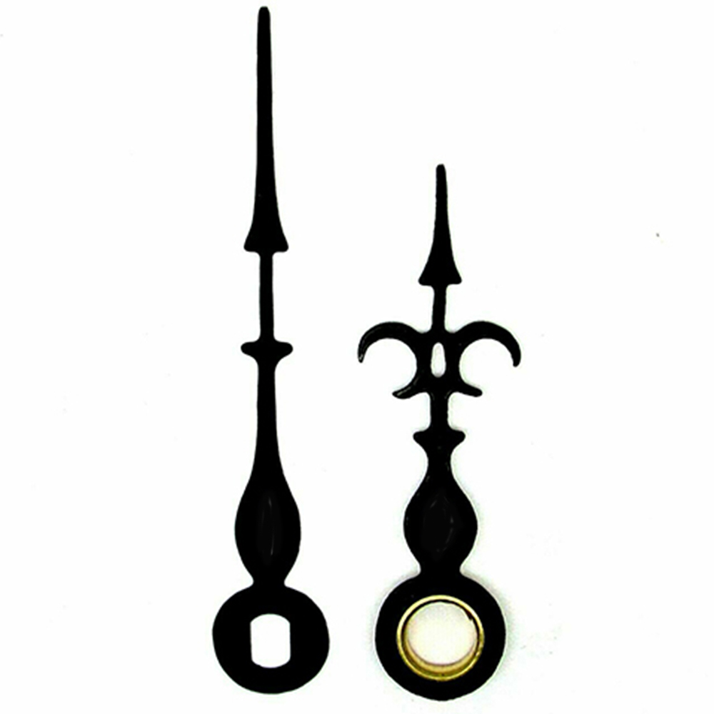 New Replacement Quartz UTS Hermle Kienzle Junghans Euroshaft Metal Clock Hands - 77mm Black