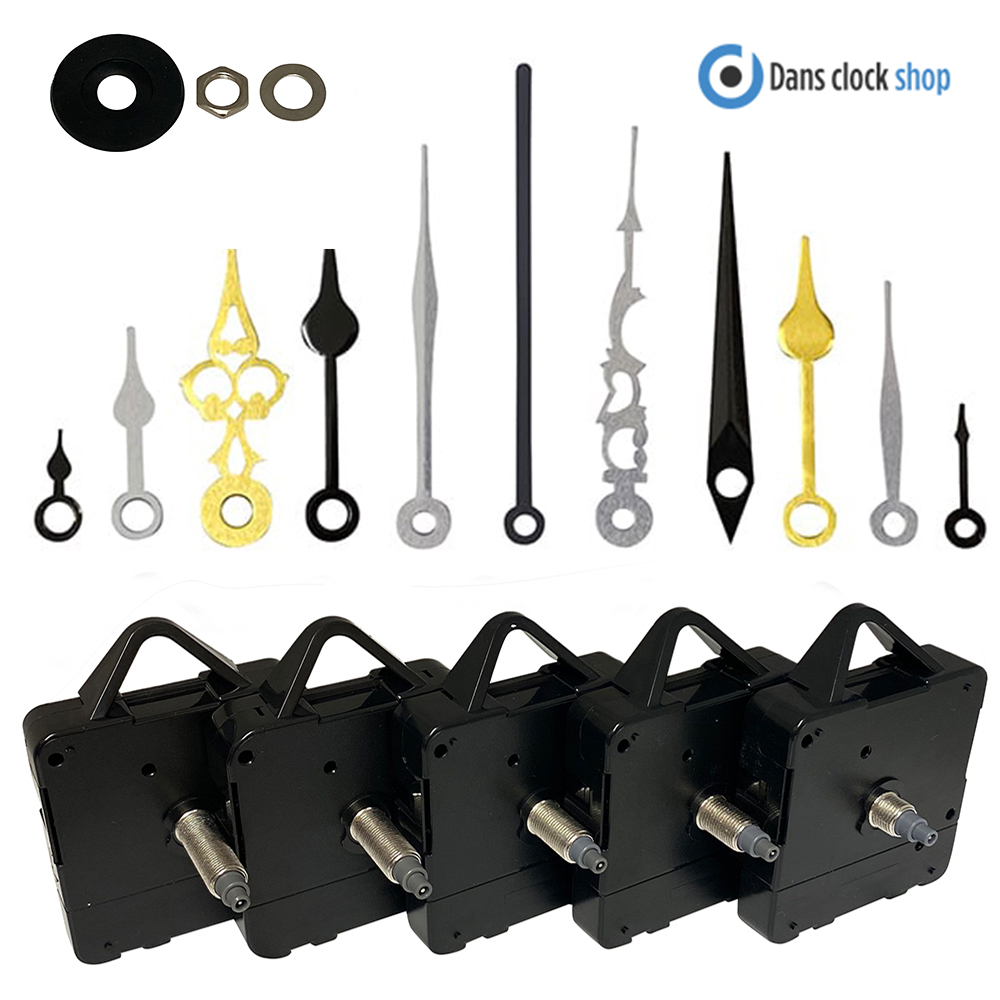 25 Pack Quartz Clock Kits Movement With Metal Hands And Fittings