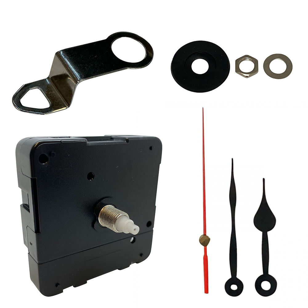 New Quartz Reverse Backwards Barbers Clock Movement Mechanism Motor 78mm Black Metal Hands