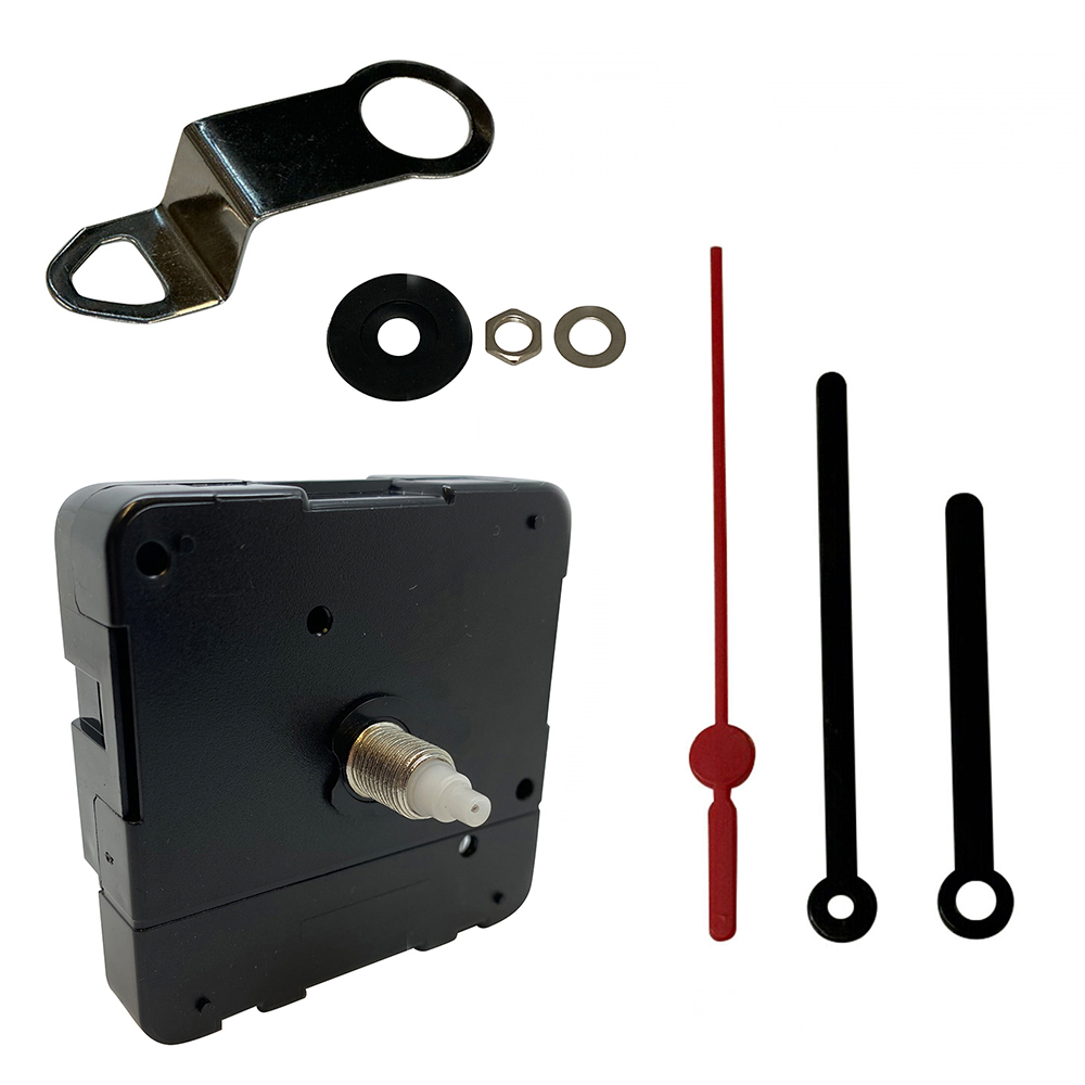 New Quartz Reverse Backwards Barbers Clock Movement Mechanism Motor 80mm Black Plastic Hands