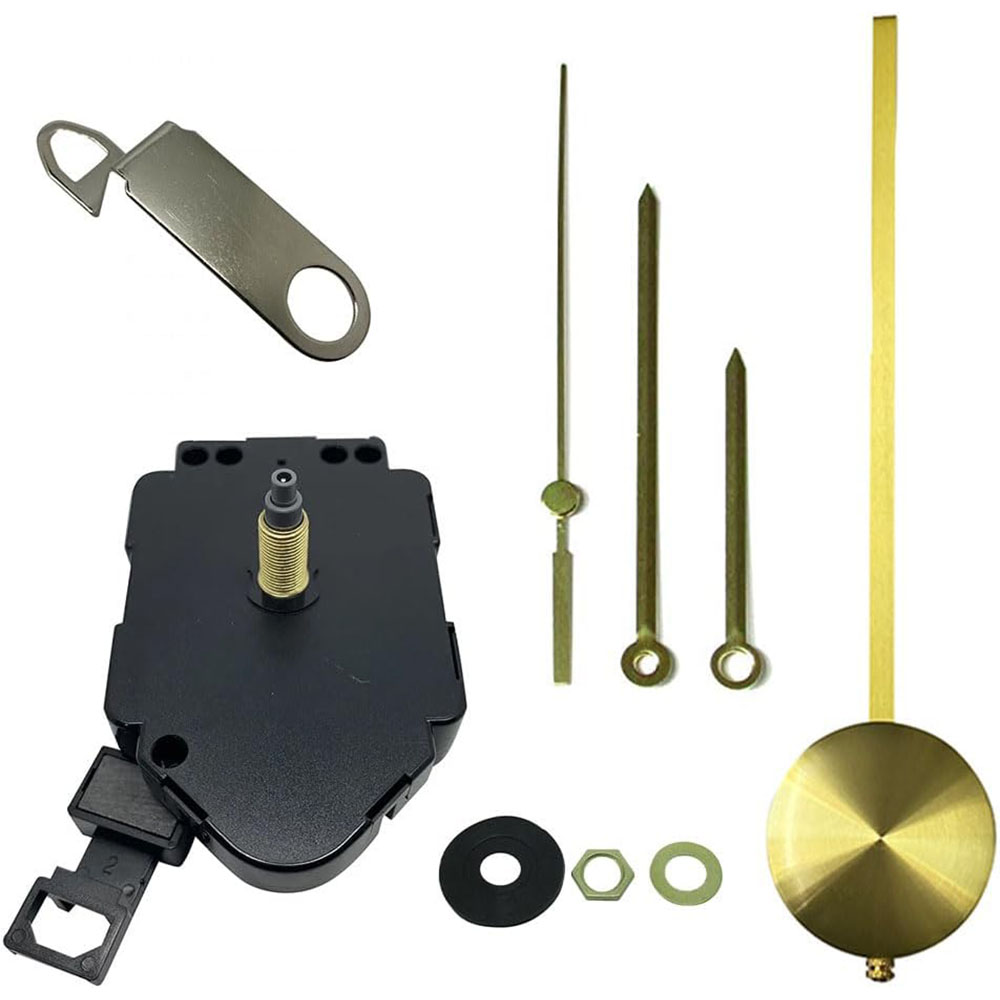 New Complete Quartz Pendulum Clock Kit With 95mm Gold Metal Hands