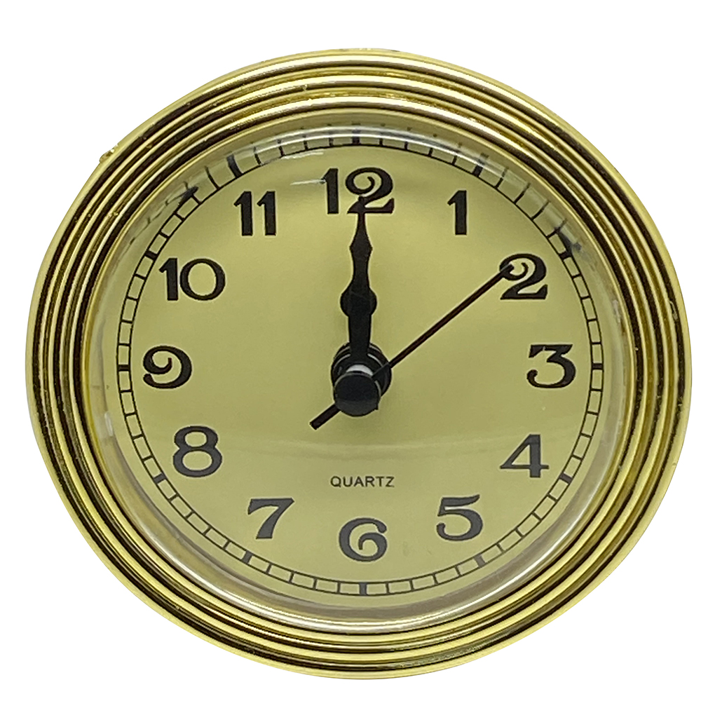 86mm New Quartz Replacement Round Gold (B) Bezel Clock Insert Arabic - Suitable for a clock hole 80-85mm