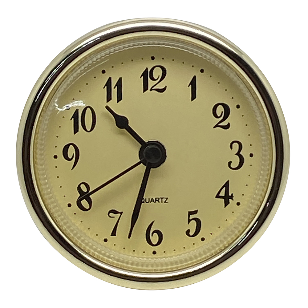 61mm (B) New Quartz Replacement Round Gold Bezel Clock Insert Arabic - Suitable for a clock hole 57-59mm