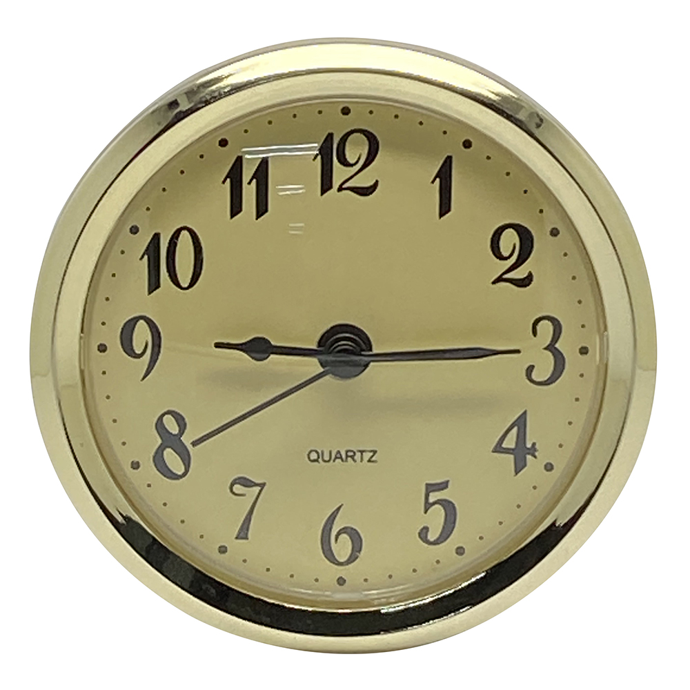 65mm New Quartz Replacement Round Gold (B) Bezel Clock Insert Arabic - Suitable for a clock hole 57-58mm