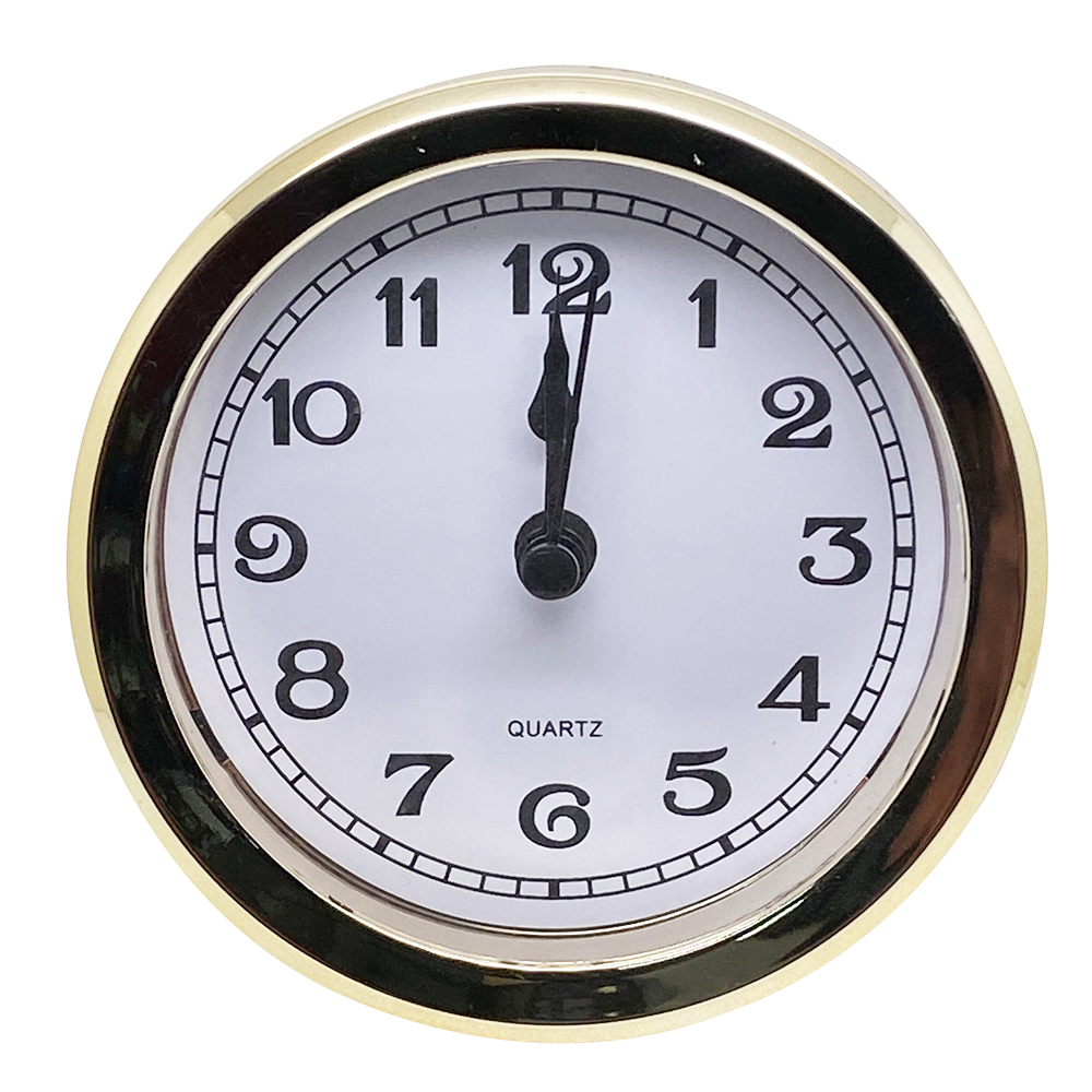 103mm New Quartz Replacement Round Gold Bezel Clock Insert Arabic - Suitable for a clock hole 91-93mm