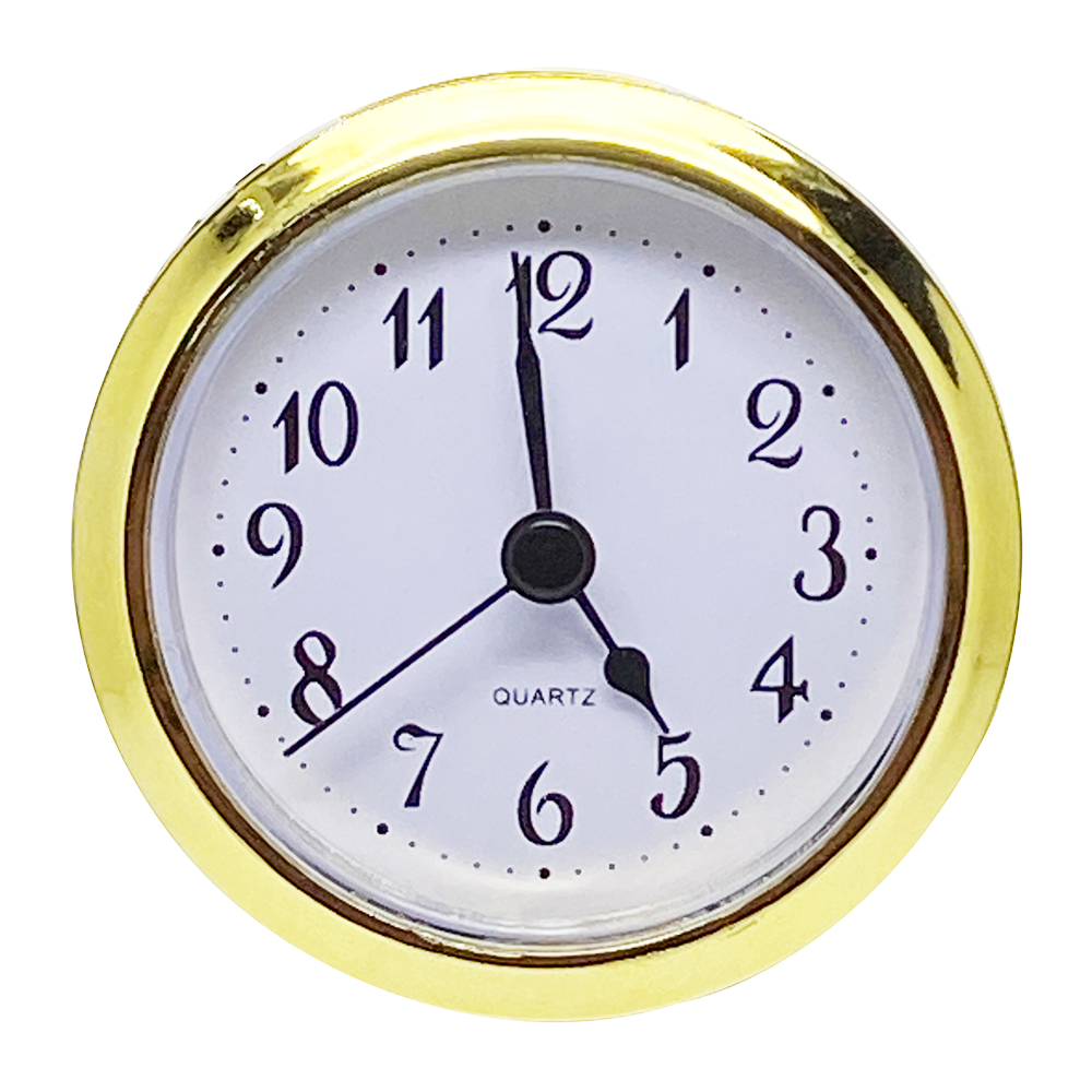 61mm New Quartz Replacement Round Gold Bezel Clock Insert Arabic - Suitable for a clock hole 57-59mm