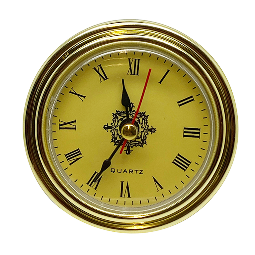 72mm New Quartz Replacement Round Gold (B) Bezel Clock Insert Roman - Suitable for a clock hole 57-58mm
