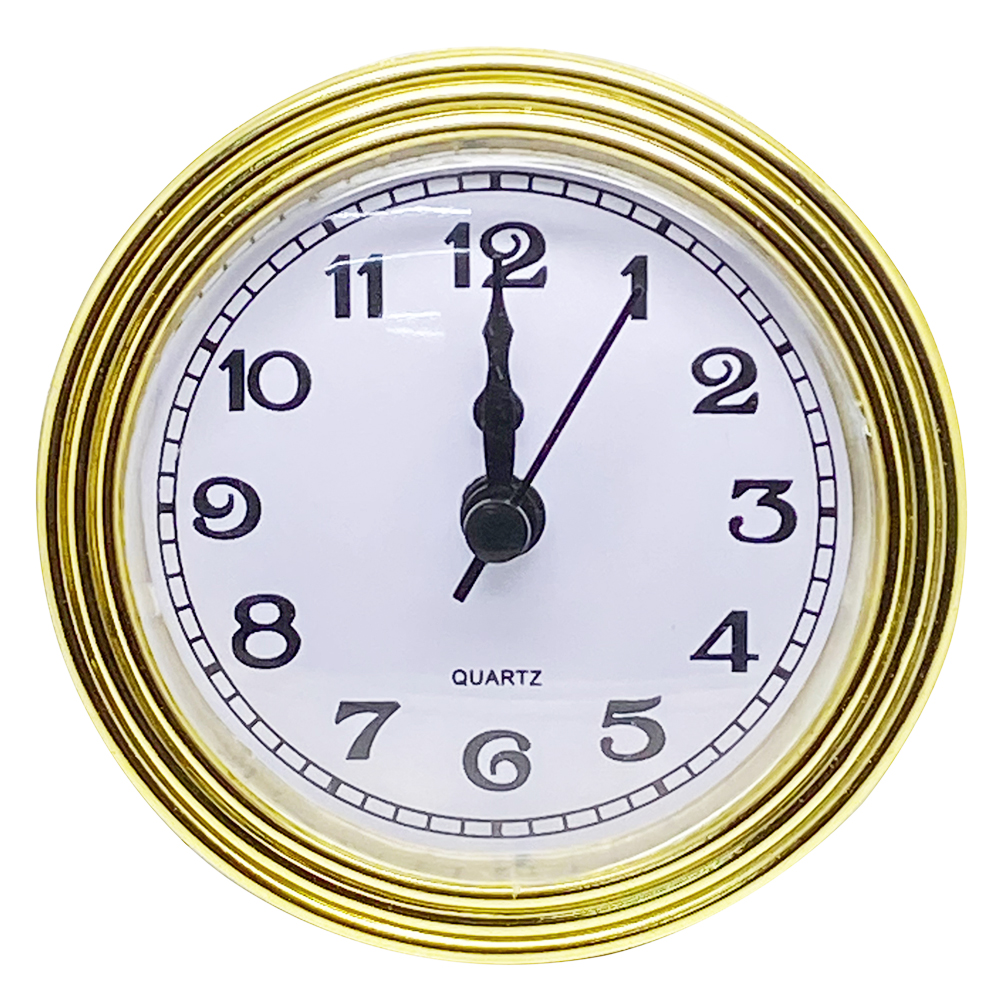 86mm New Quartz Replacement Round Gold Bezel Clock Insert Arabic - Suitable for a clock hole 80-85mm