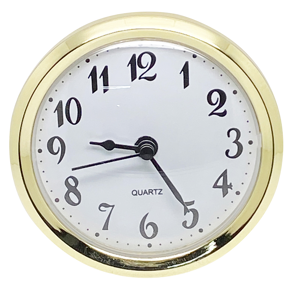 72mm New Quartz Replacement Round Gold Bezel Clock Insert Arabic - Suitable for a clock hole 56-58mm