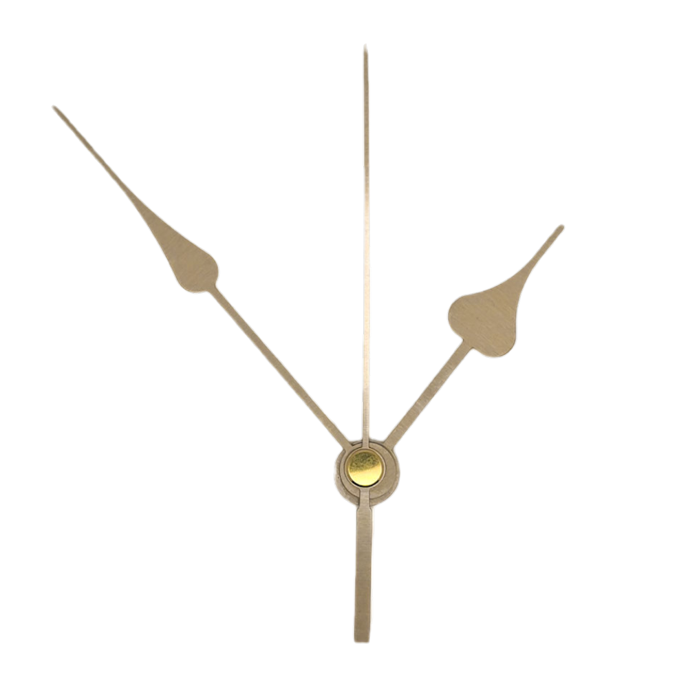 New Replacement Quartz 12888 Youngtown Clock Hands For 5.0mm & 3.1mm Hand Holes - 90mm Gold Metal Spade