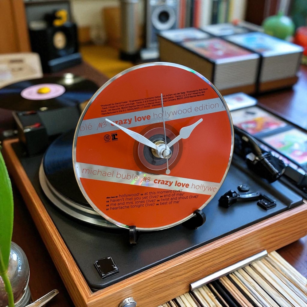 Dans Clock Shop CD Gift Clocks With Original Playable CD –  Michael Buble Crazy Love