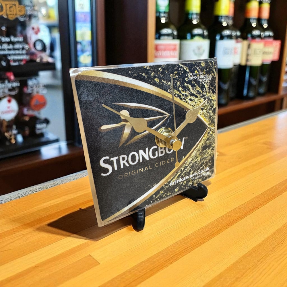 Dans Clock Shop Novelty Beer Mat Clocks With Display Stand –  Strongbow