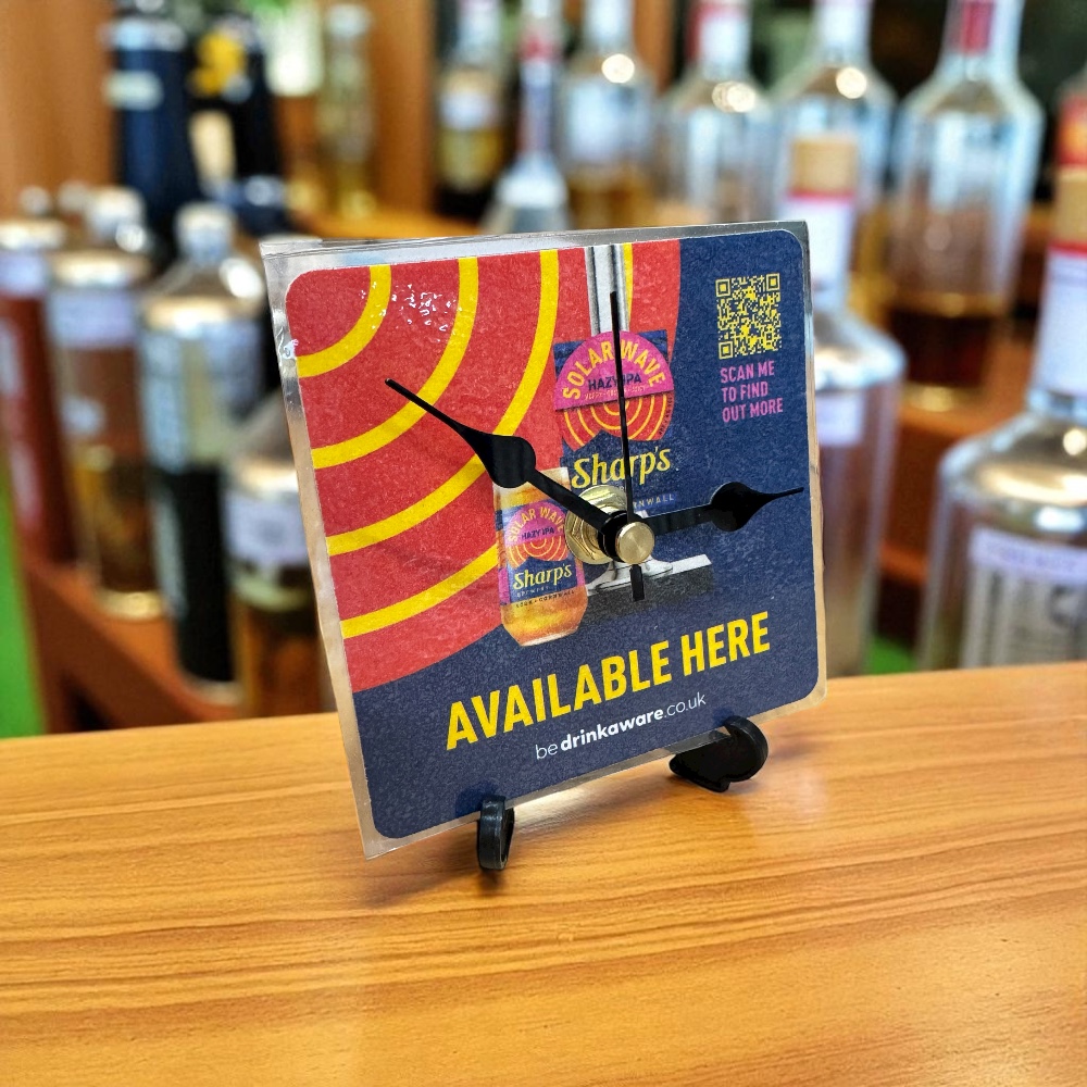 Dans Clock Shop Novelty Beer Mat Clocks With Display Stand – Sharp's
