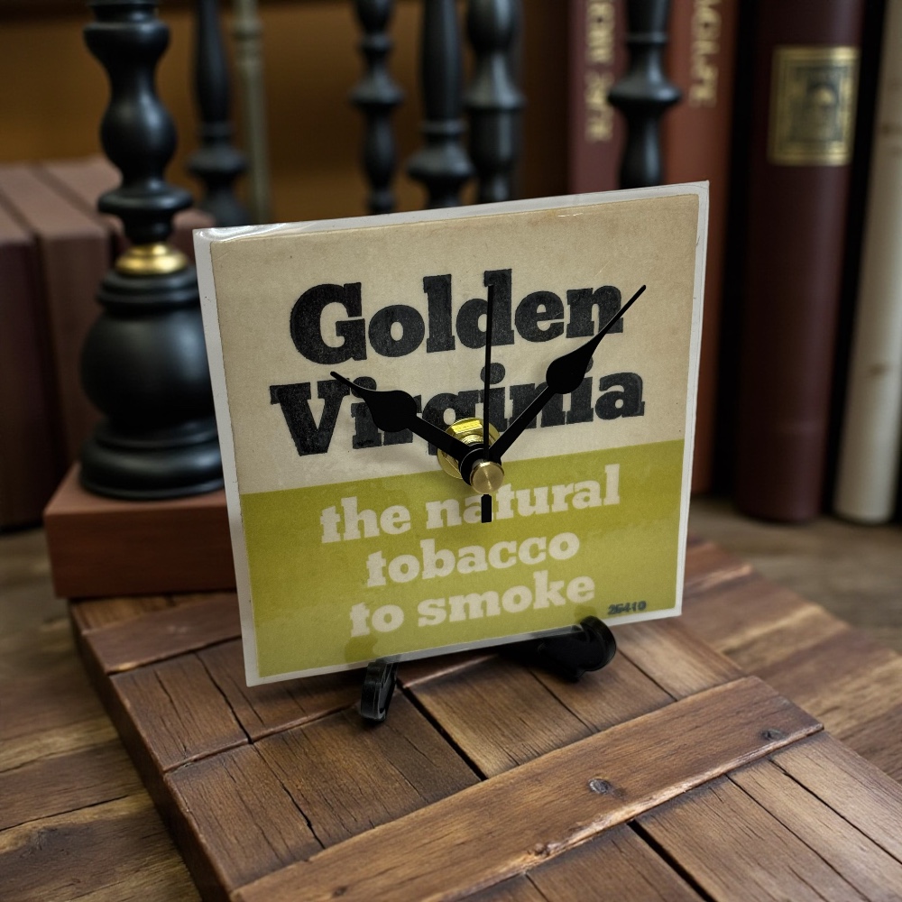 Dans Clock Shop Novelty Beer Mat Clocks With Display Stand – Golden Virginia