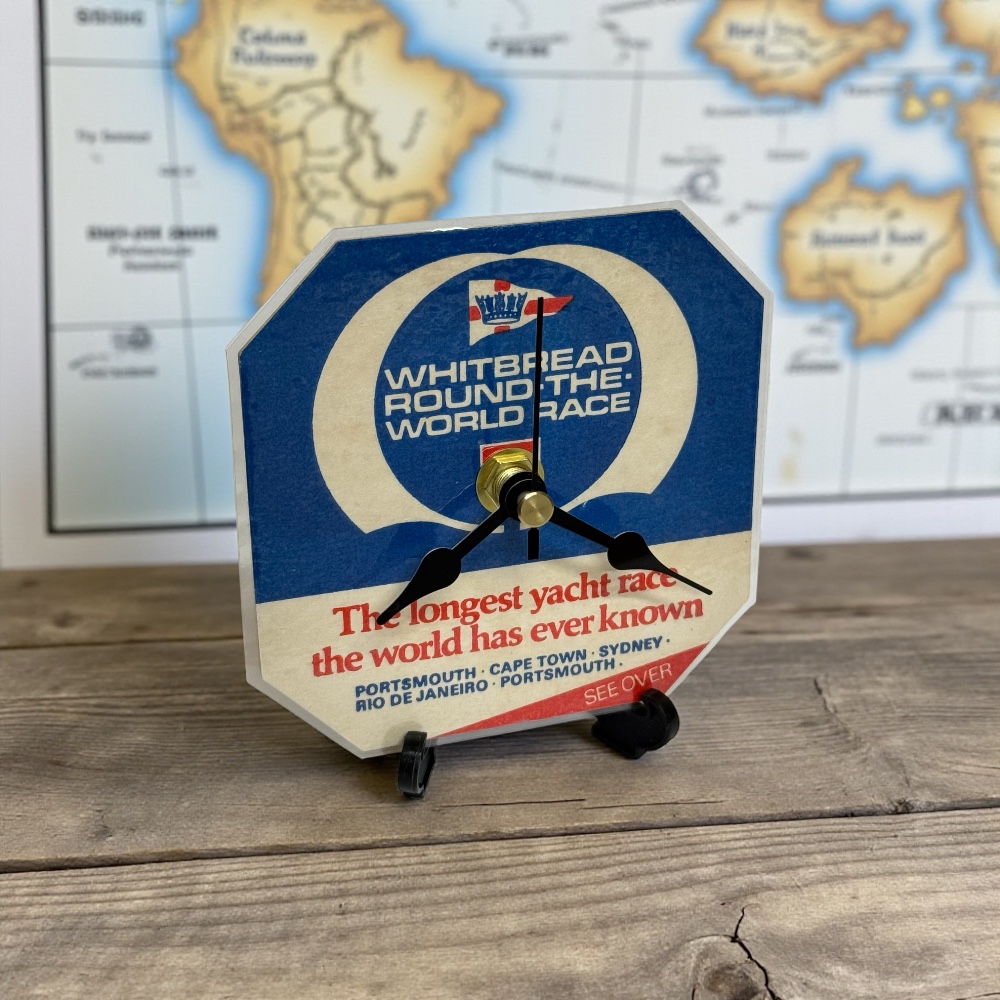 Dans Clock Shop Novelty Beer Mat Clocks With Display Stand – Whitbread Round The World Race