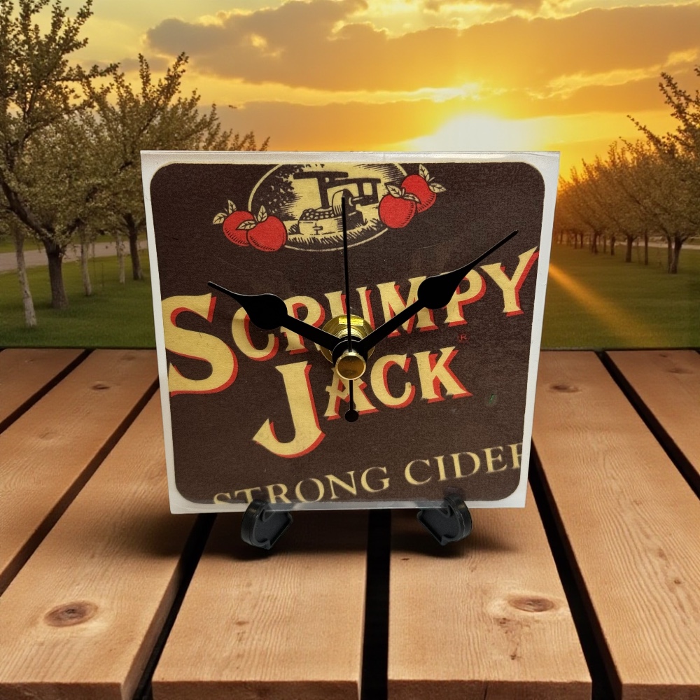 Dans Clock Shop Novelty Beer Mat Clocks With Display Stand – Scrumpy Jack