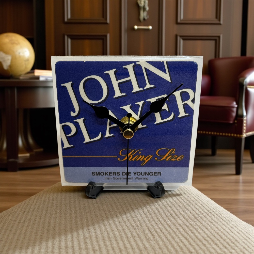 Dans Clock Shop Novelty Beer Mat Clocks With Display Stand – John Player