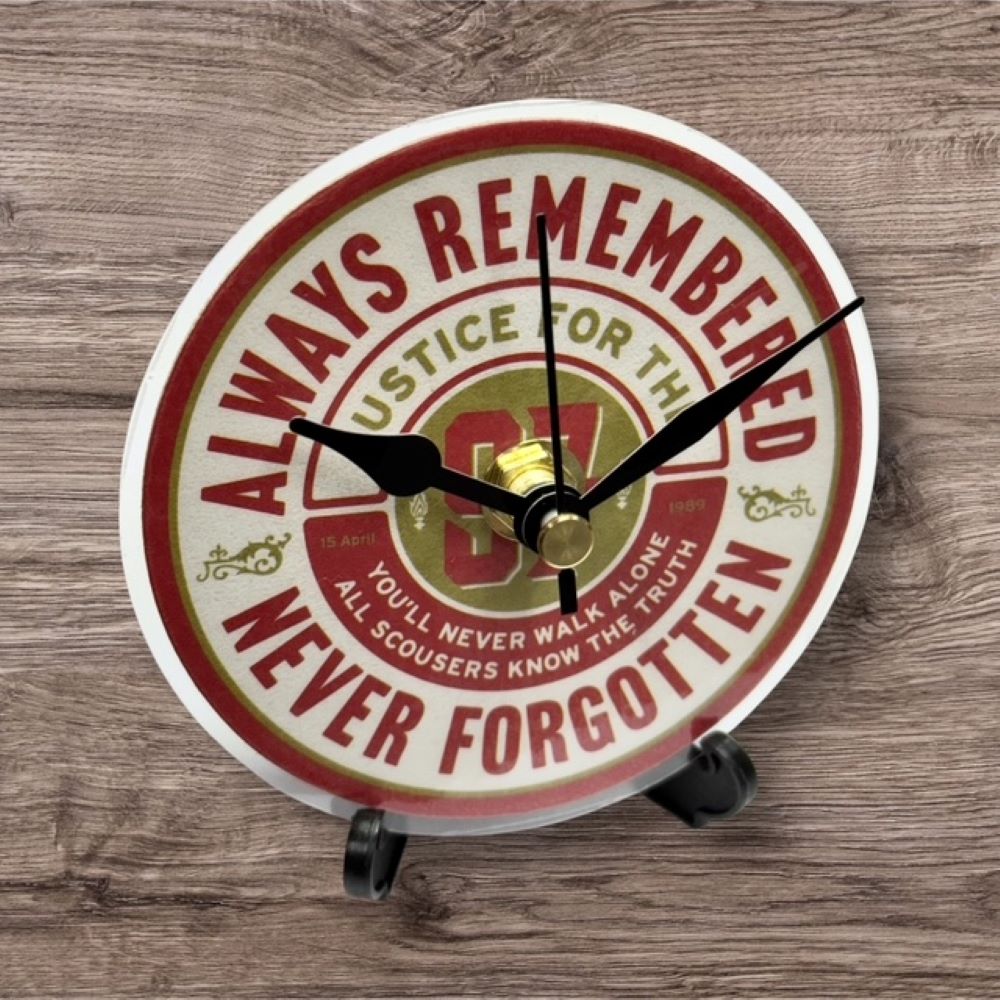 Dans Clock Shop Novelty Liverpool Beer Mat Clocks With Display Stand – Always Remembered