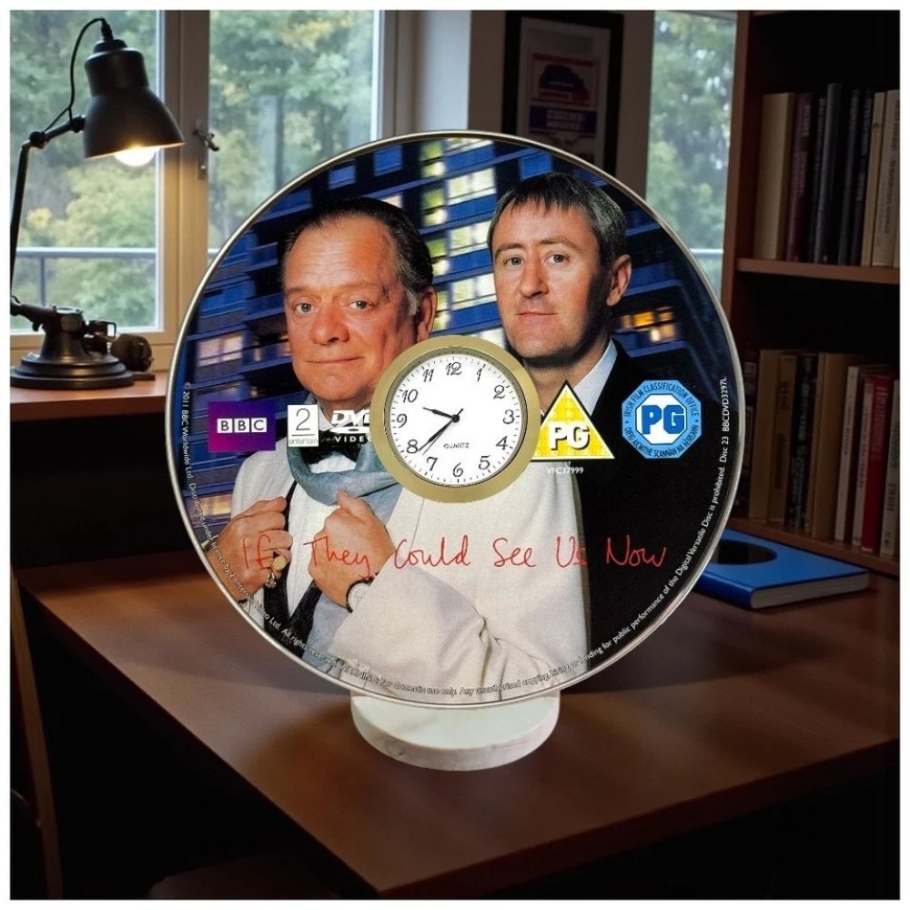 Only Fools And Horses Novelty Desktop DVD Clock With Fixed Gold Insert - If They Could See Us Now