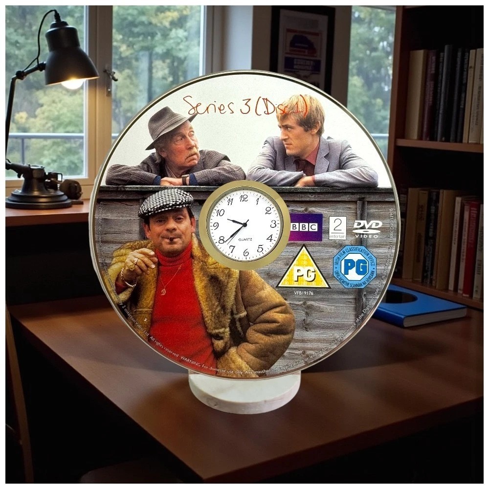 Only Fools And Horses Novelty Desktop DVD Clock With Fixed Gold Insert - Series 3 Disc 1