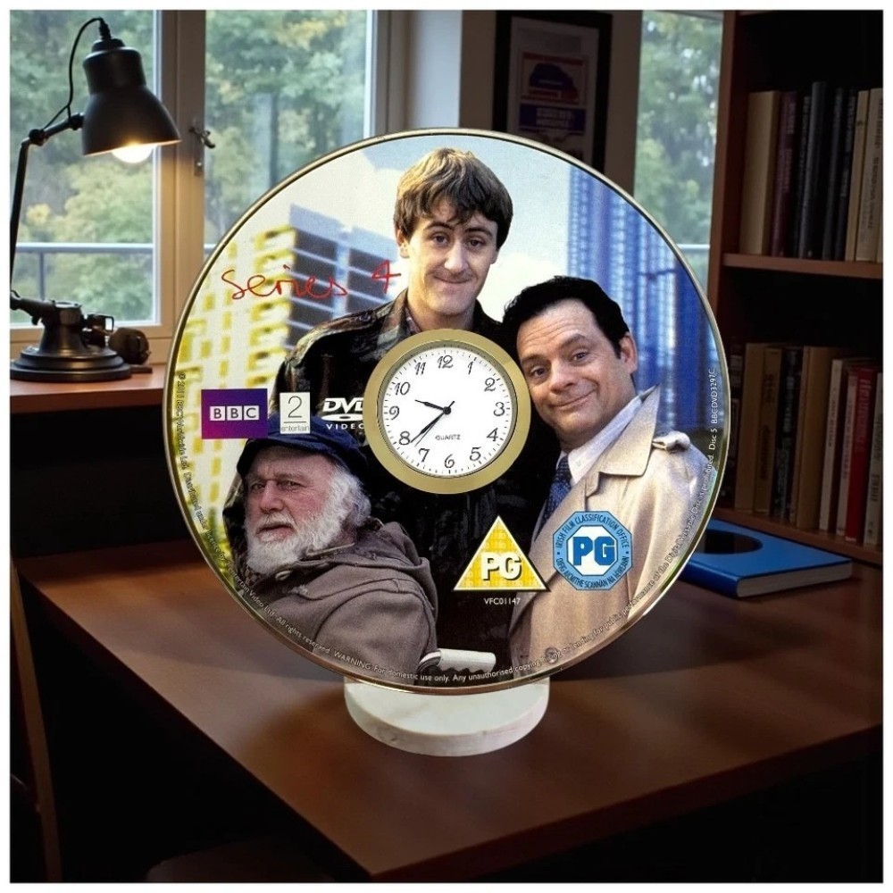 Only Fools And Horses Novelty Desktop DVD Clock With Fixed Gold Insert - Series 4