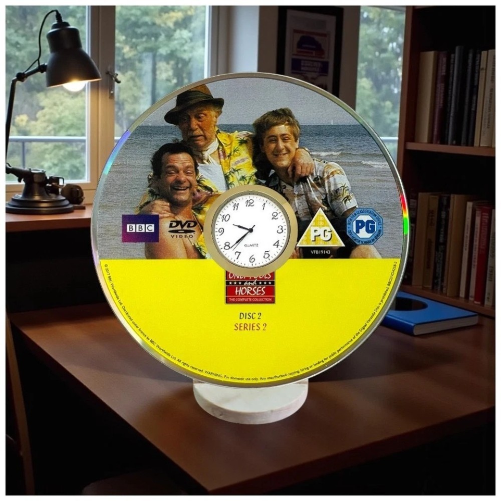 Only Fools And Horses Novelty Desktop DVD Clock With Fixed Gold Insert - Image 2