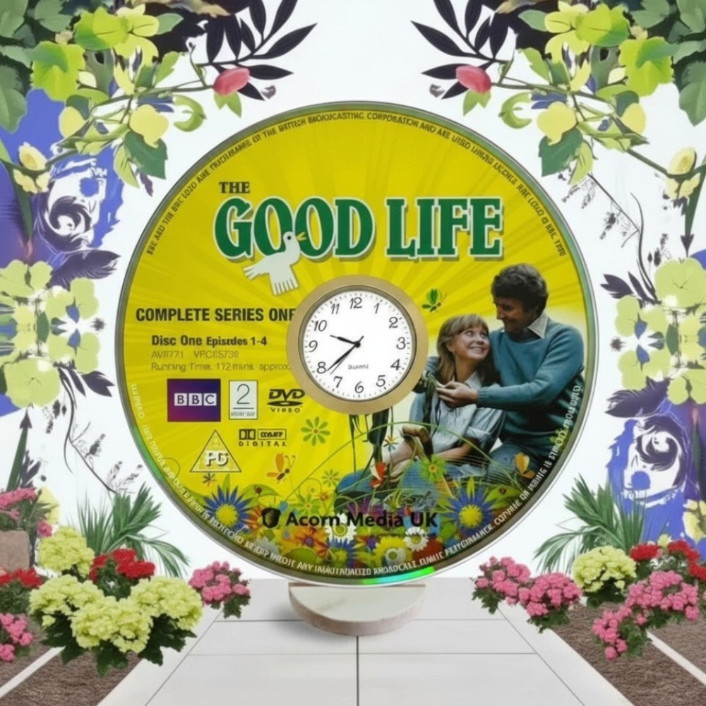 The Good Life Novelty Desktop DVD Clock With Fixed Gold Insert - Image 1