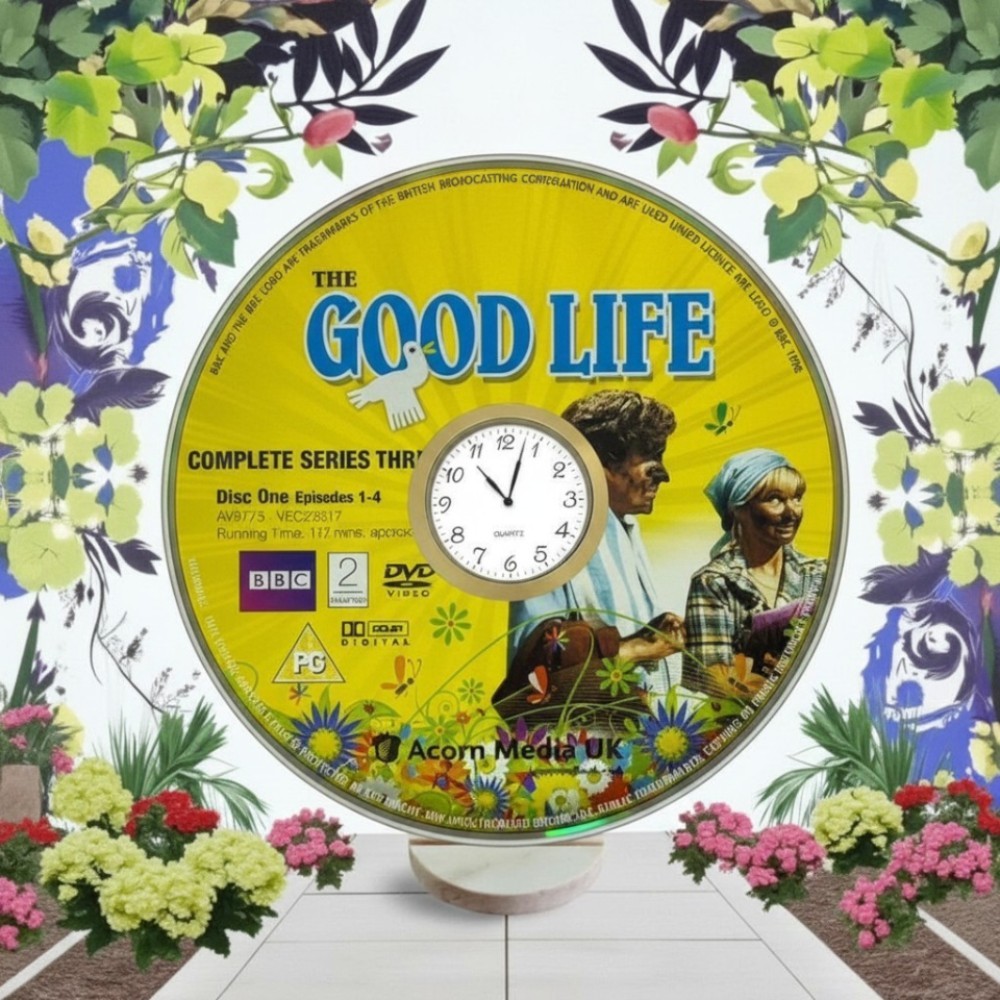 The Good Life Novelty Desktop DVD Clock With Fixed Gold Insert - Image 3