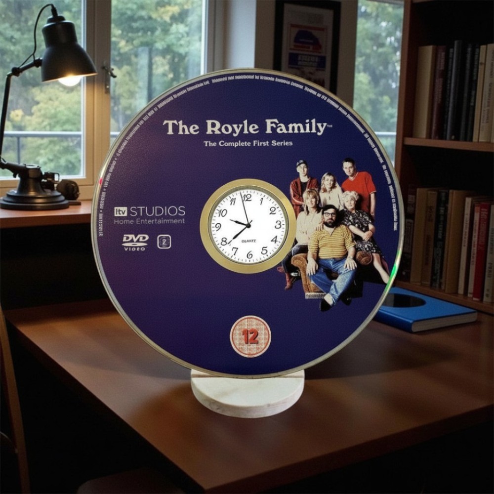 The Royle Family Novelty Desktop DVD Clock With Fixed Gold Insert - Image 1