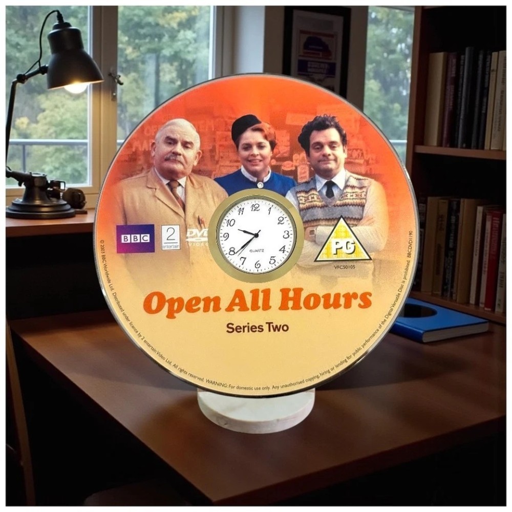 Open All Hours Novelty Desktop DVD Clock With Fixed Gold Insert - Image 3