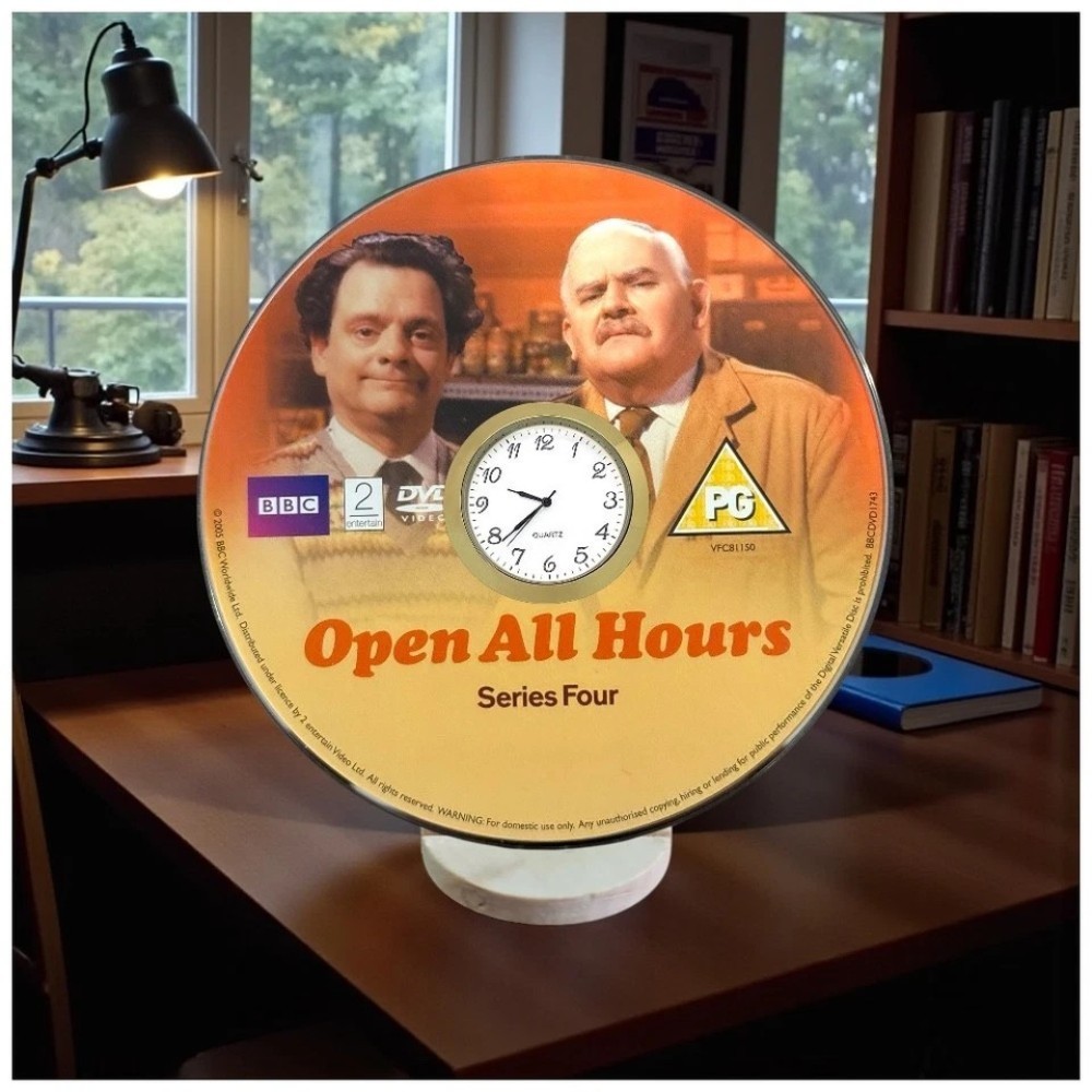 Open All Hours Novelty Desktop DVD Clock With Fixed Gold Insert - Image 4