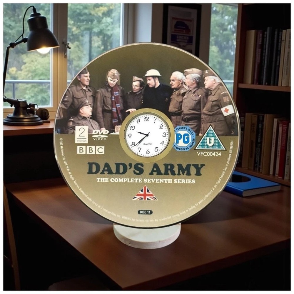 Dad's Army Novelty Desktop DVD Clock With Fixed Gold Insert - Image 7