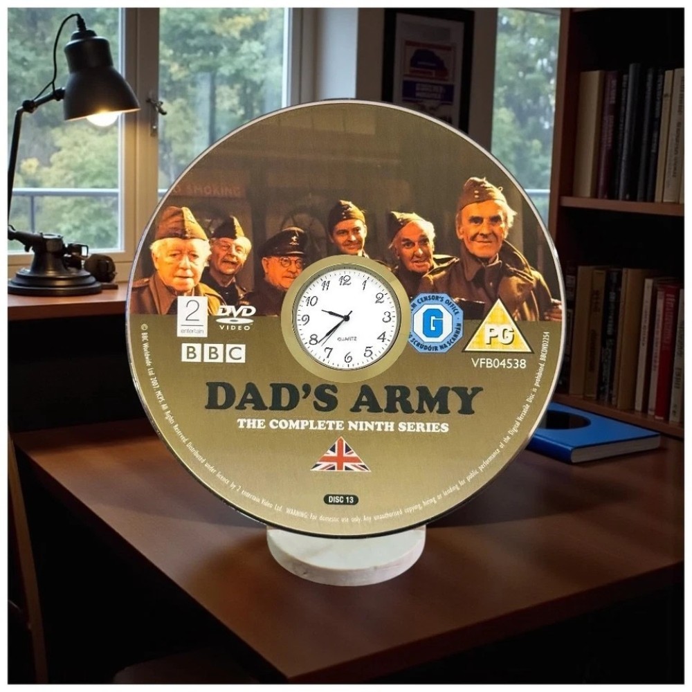 Dad's Army Novelty Desktop DVD Clock With Fixed Gold Insert - Image 9