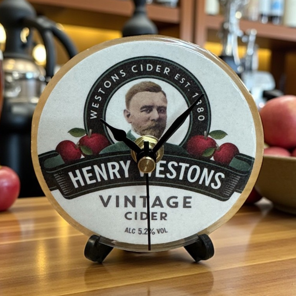 Novelty Beer Mat Clocks With Display Stand – Henry Westons Vintage
