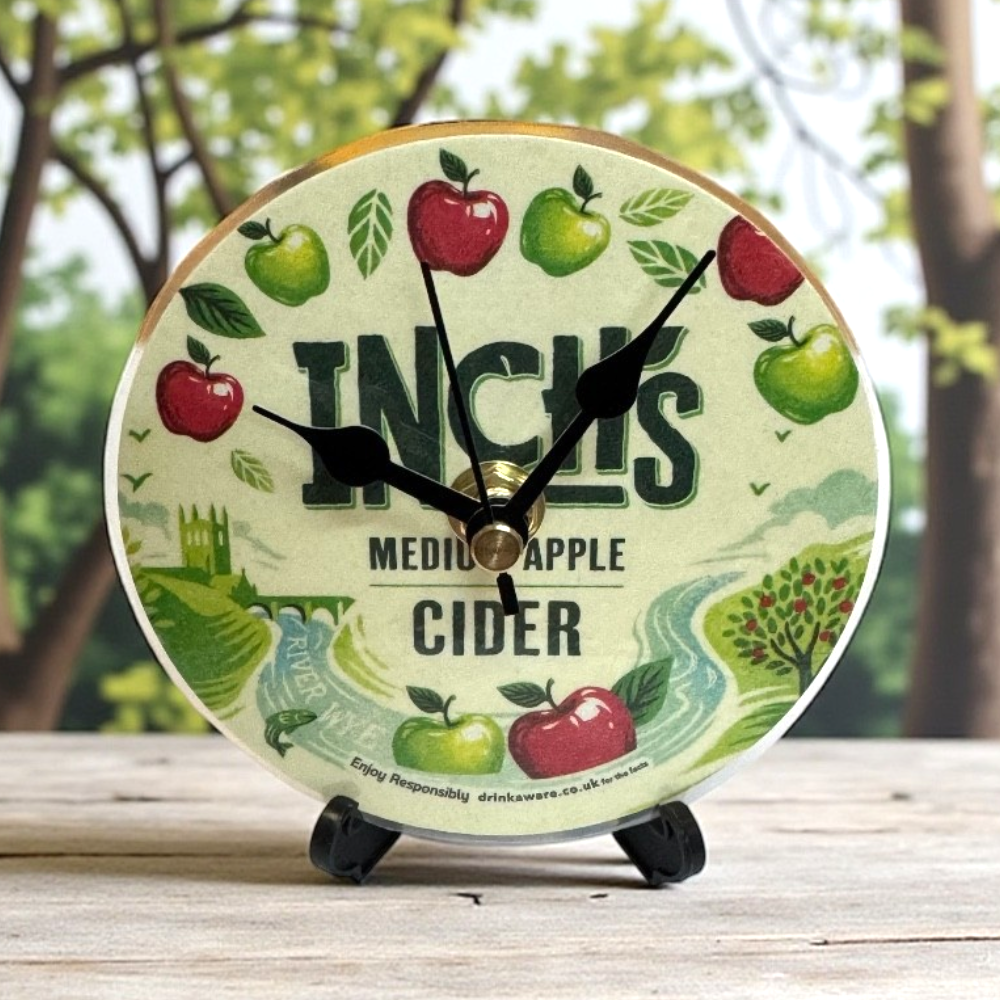Novelty Beer Mat Clocks With Display Stand – Inches Light Green