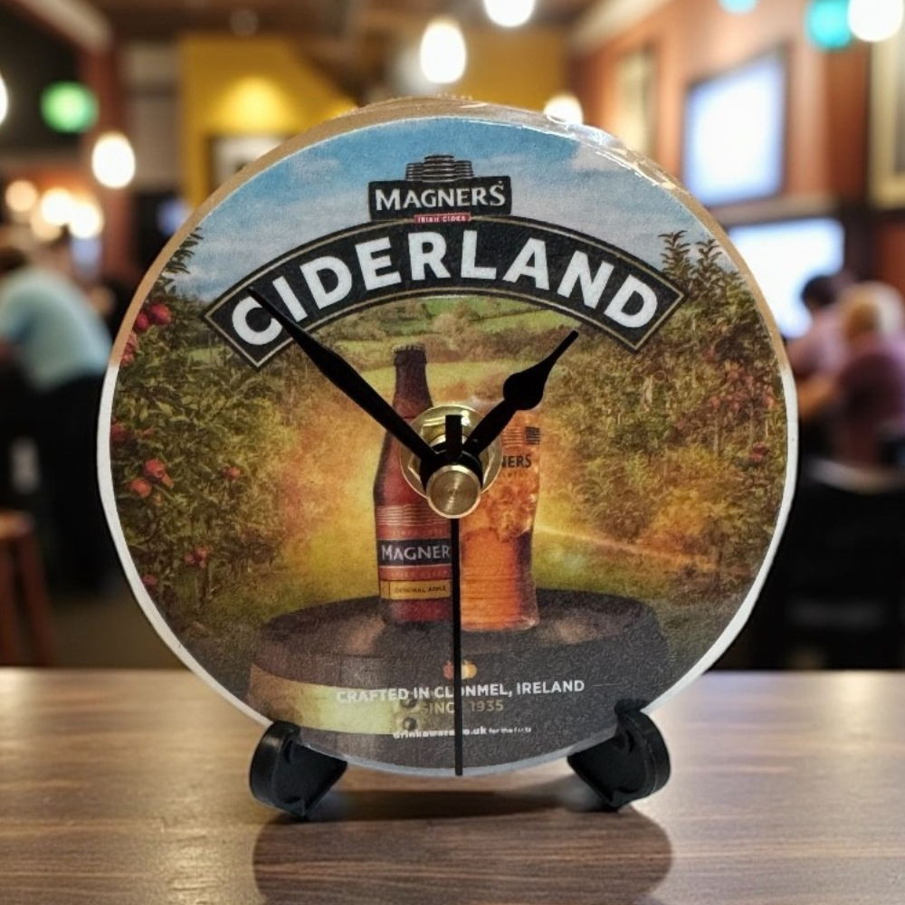 Novelty Beer Mat Clocks With Display Stand – Magners Ciderland